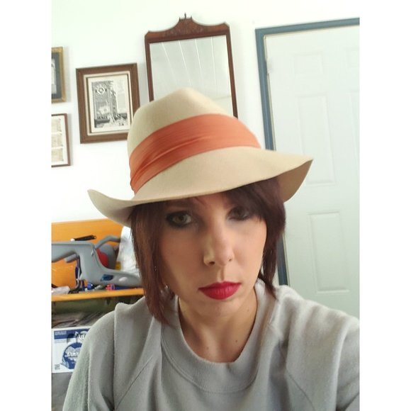 Vintage Wool Felted Summer Hat - Picture 8 of 9